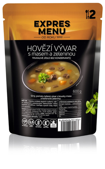 EXPRES MENU HOVĚZÍ VÝVAR S MASEM A ZELENINOU 2P EXPRES MENU HOVĚZÍ VÝVAR S MASEM A ZELENINOU 2P 1